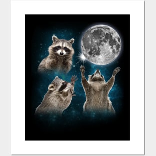 Three Raccoons Vintage Graphic Posters and Art